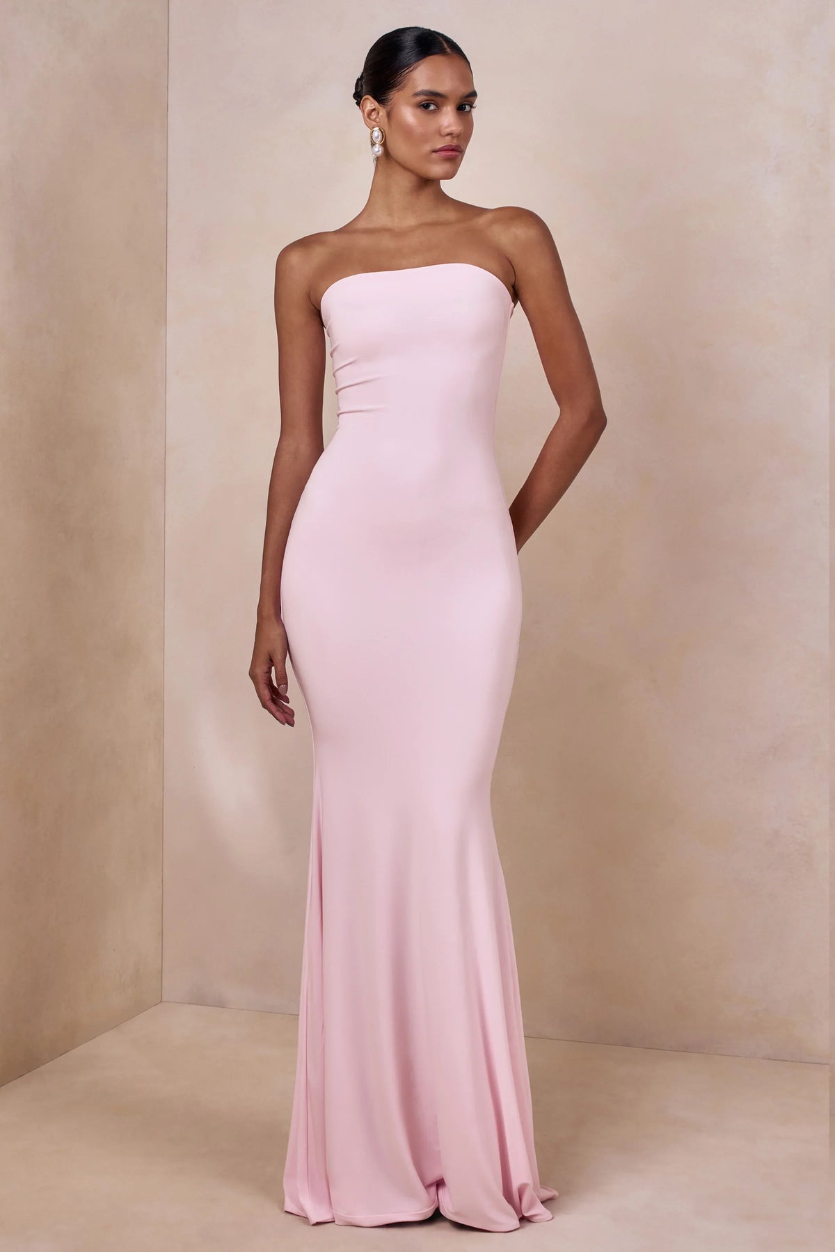 Ceremony Pink Bandeau Maxi Dress