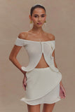 Haisley Off Shoulder Knit Top Ivory
