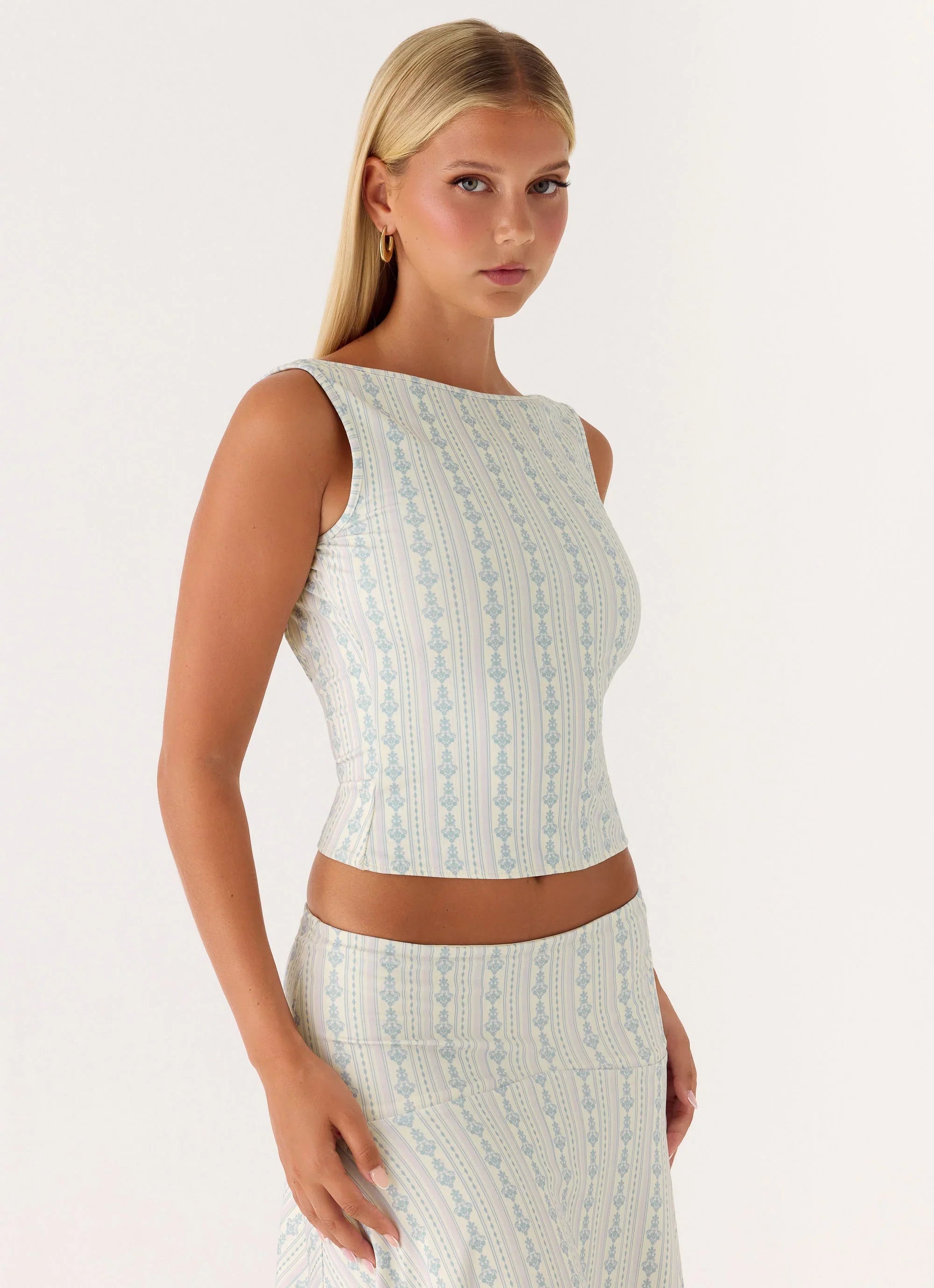 Suns Out Tank Top Vintage Stripe