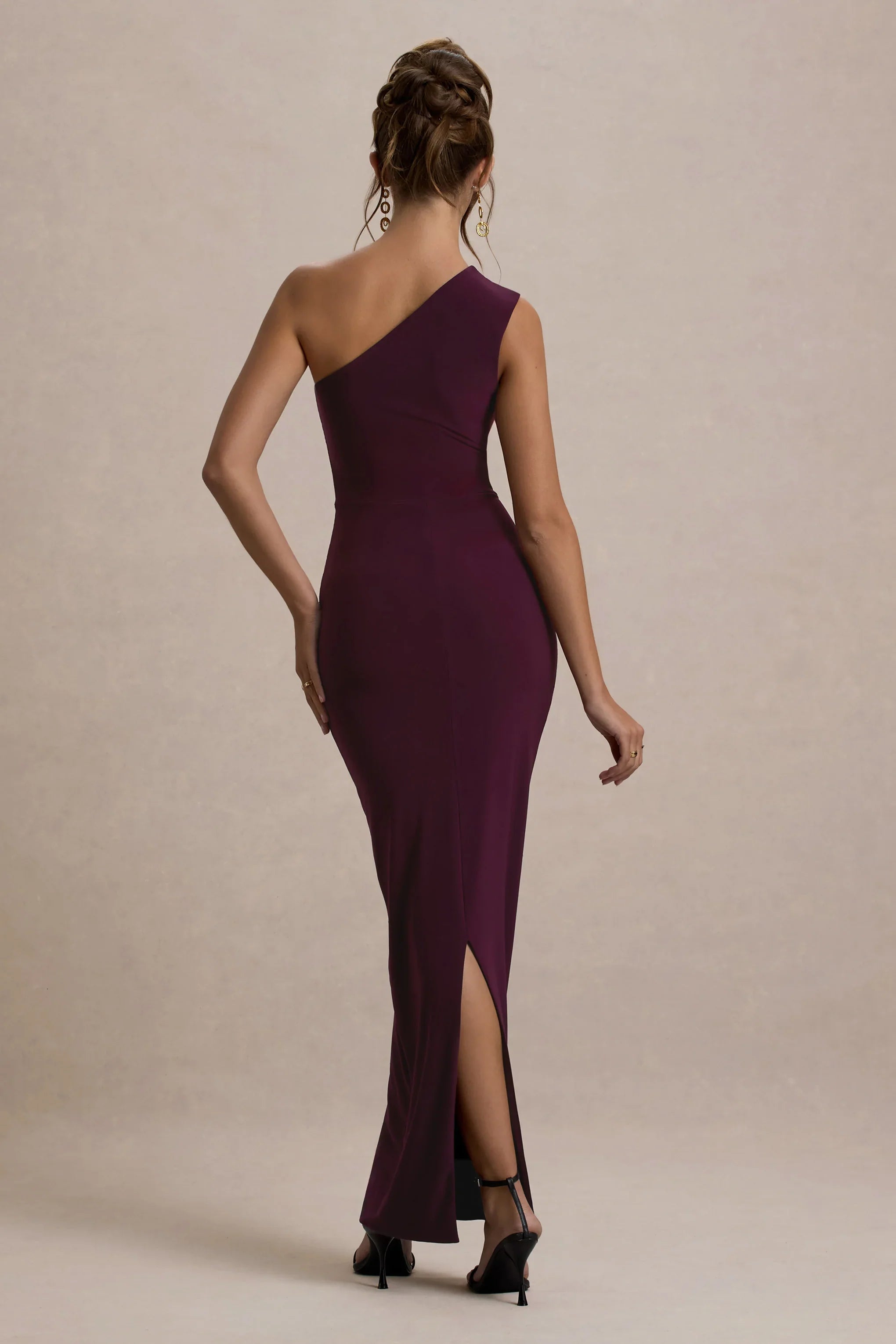 Dalarie Port One Shoulder Gathered Maxi Dress