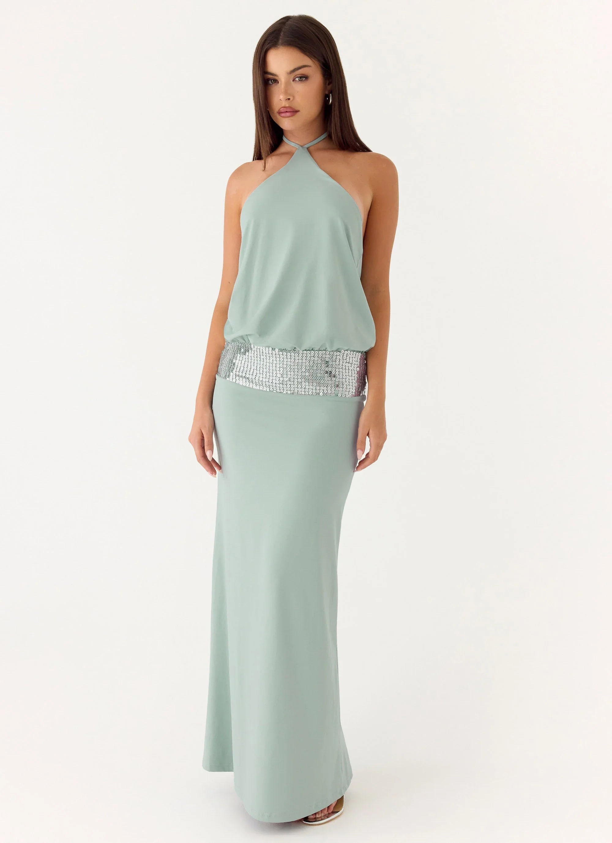 Marcie Halter Maxi Dress Mint