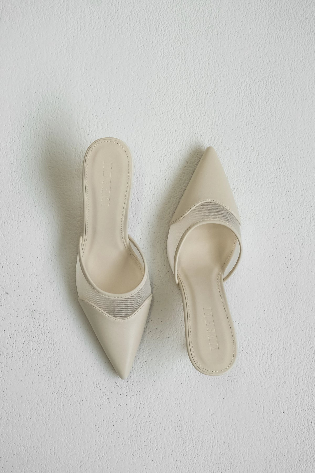 Micah Mesh Pointed Heel Ivory