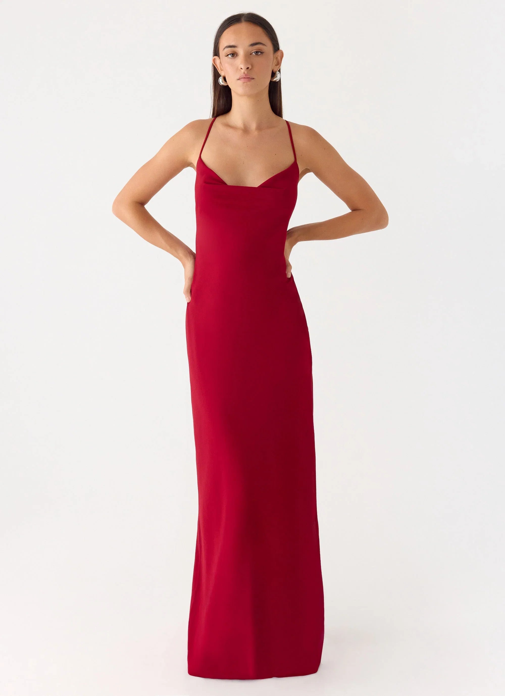 Saria Maxi Dress Deep Red