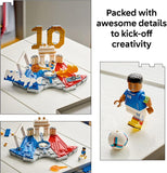 LEGO Editions Kylian Mbappé Soccer Highlights Building Set for Boys Girls Ages 10 Collectible Soccer Gift with Plaque Kids Bedroom or Shelf Decor 43013