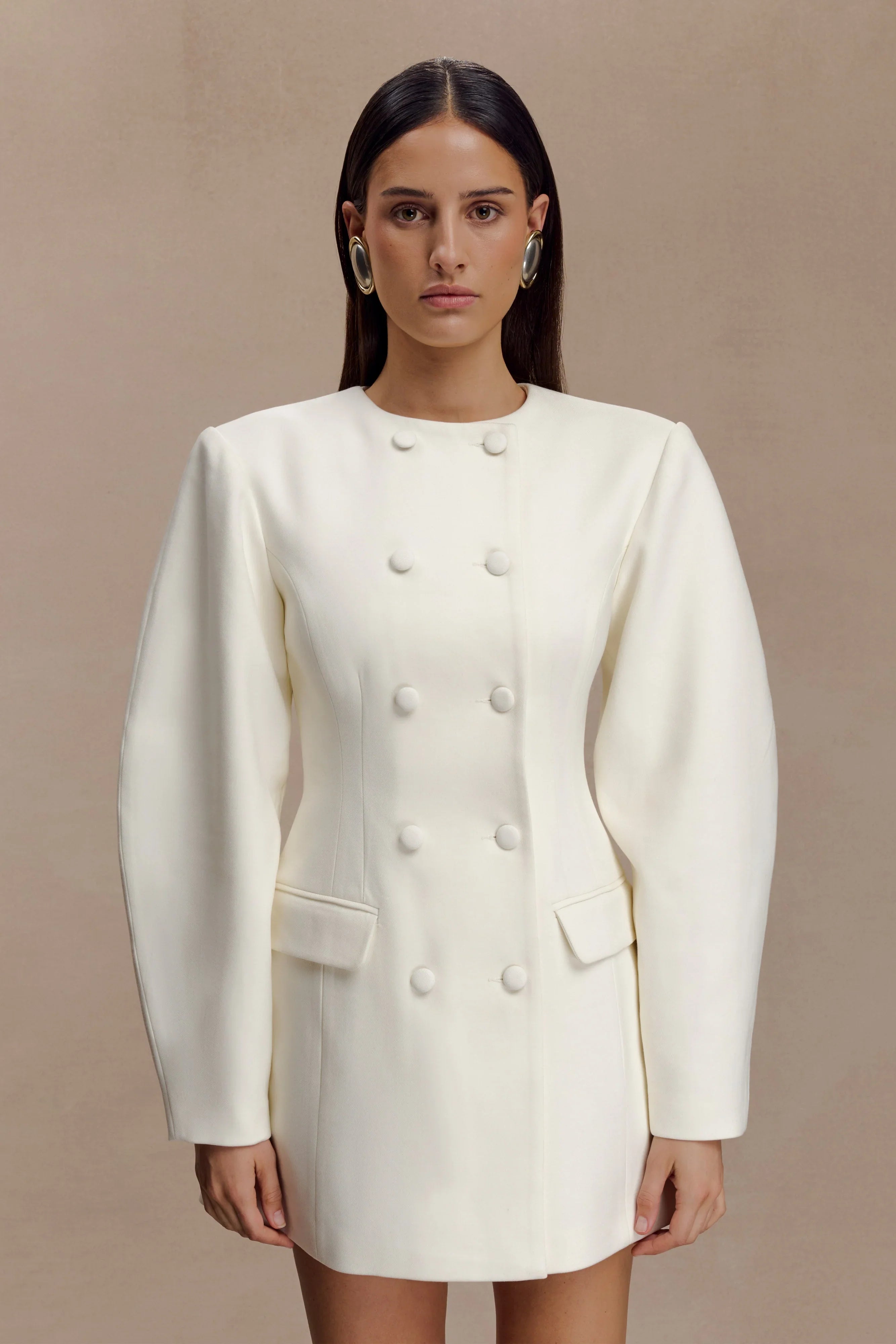 Beatrice Blazer Mini Dress Ivory