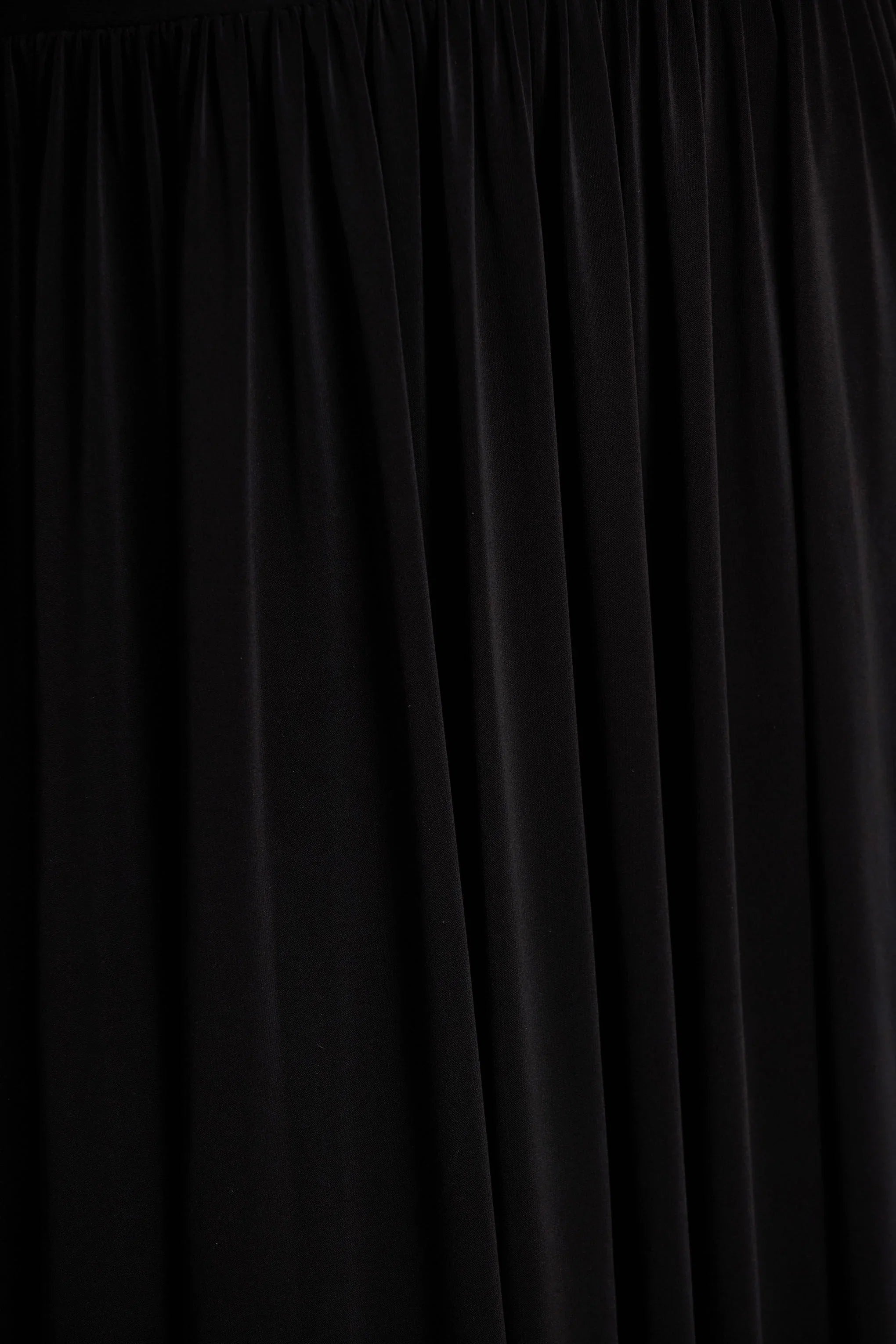 Rosalita Black Crew Neck Maxi Dress With Drop Waist