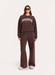 Chocolate 4th Wide Leg Branded Joggers