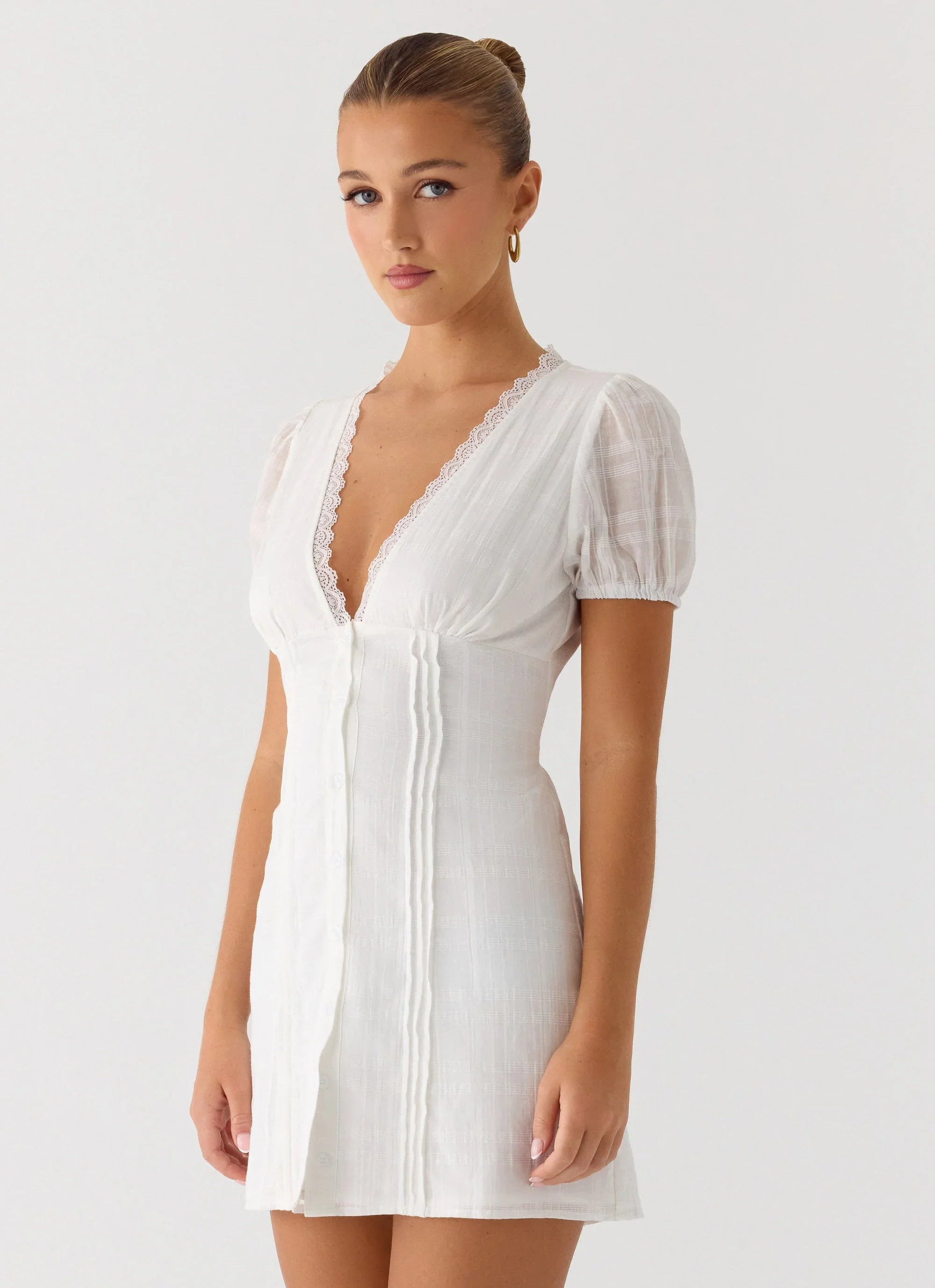 Sweet Lullaby Mini Dress White