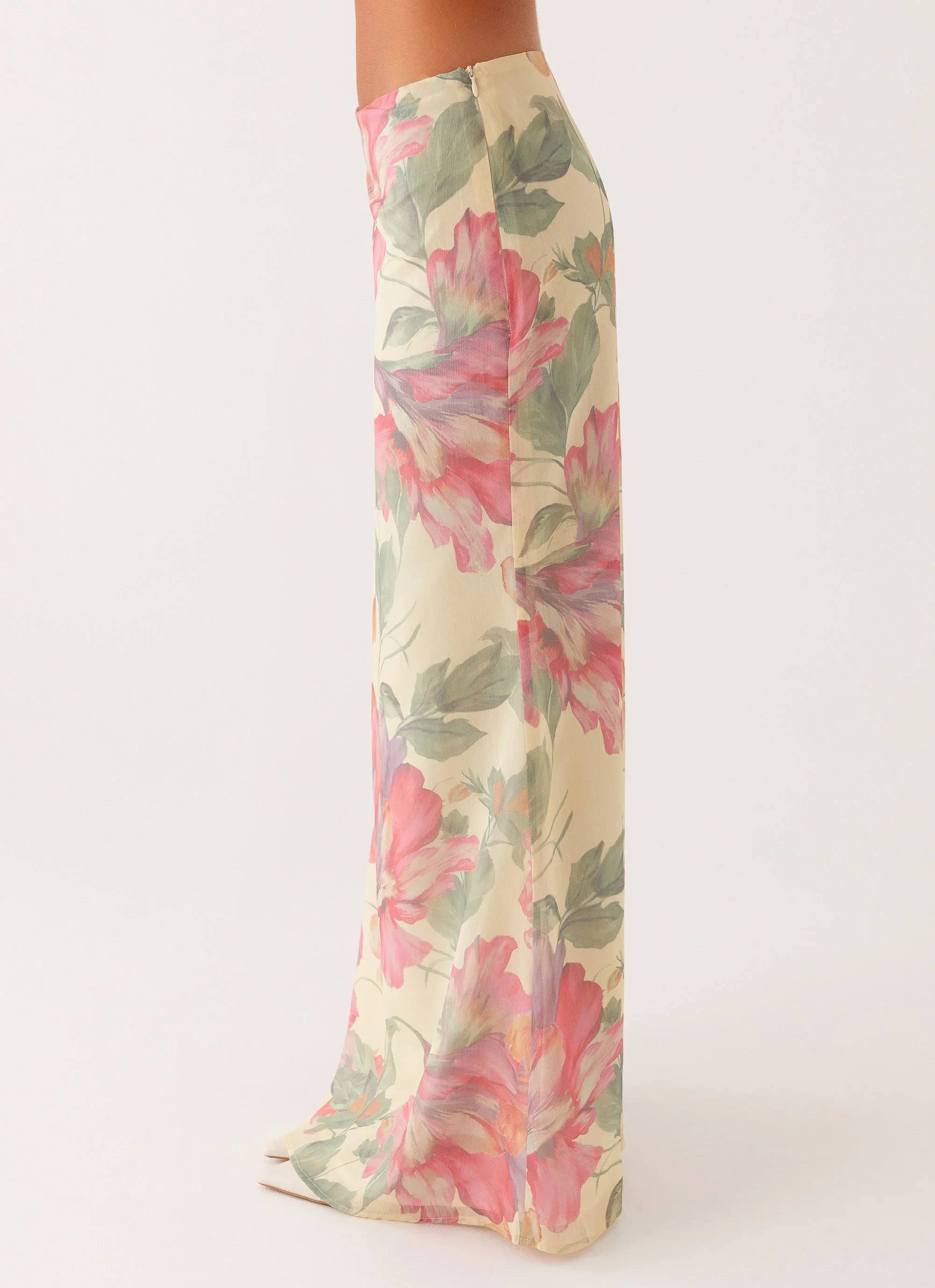 Soulful Low Rise Maxi Skirt Yellow Peony