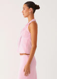 Log In Halter Top Baby Pink