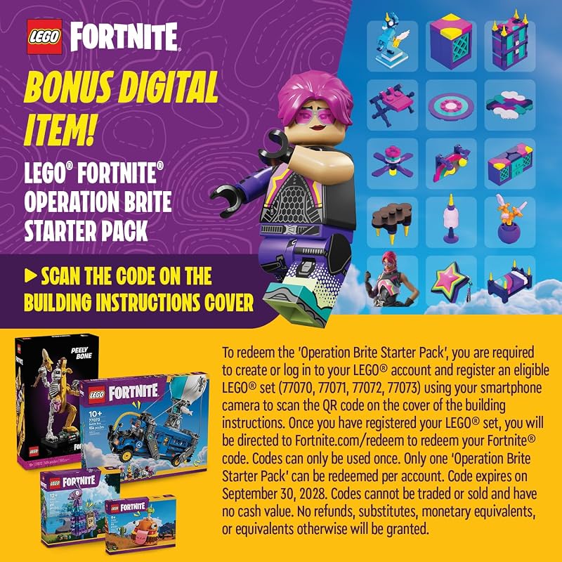 LEGO Fortnite Battle Bus Building Toy Collectible Fortnite Toy for Kids Boys Girls Ages 10 Pretend Play Set with 9 Minifigures from Video Game Gift for Birthdays 77073