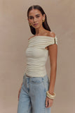 Kinsley Slinky Top With Hardware Ivory