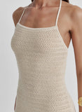 Cream Crochet Mini Dress