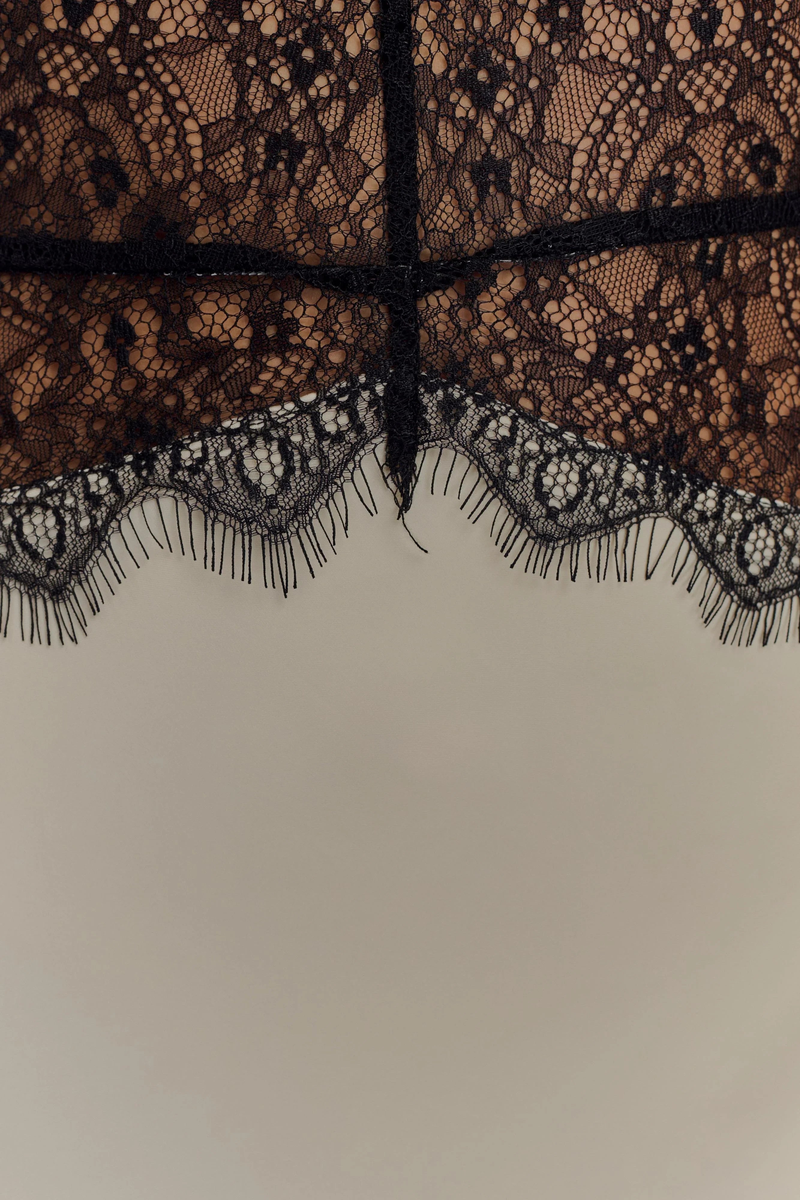 Dinah Lace And Satin Maxi Dress Black Ivory