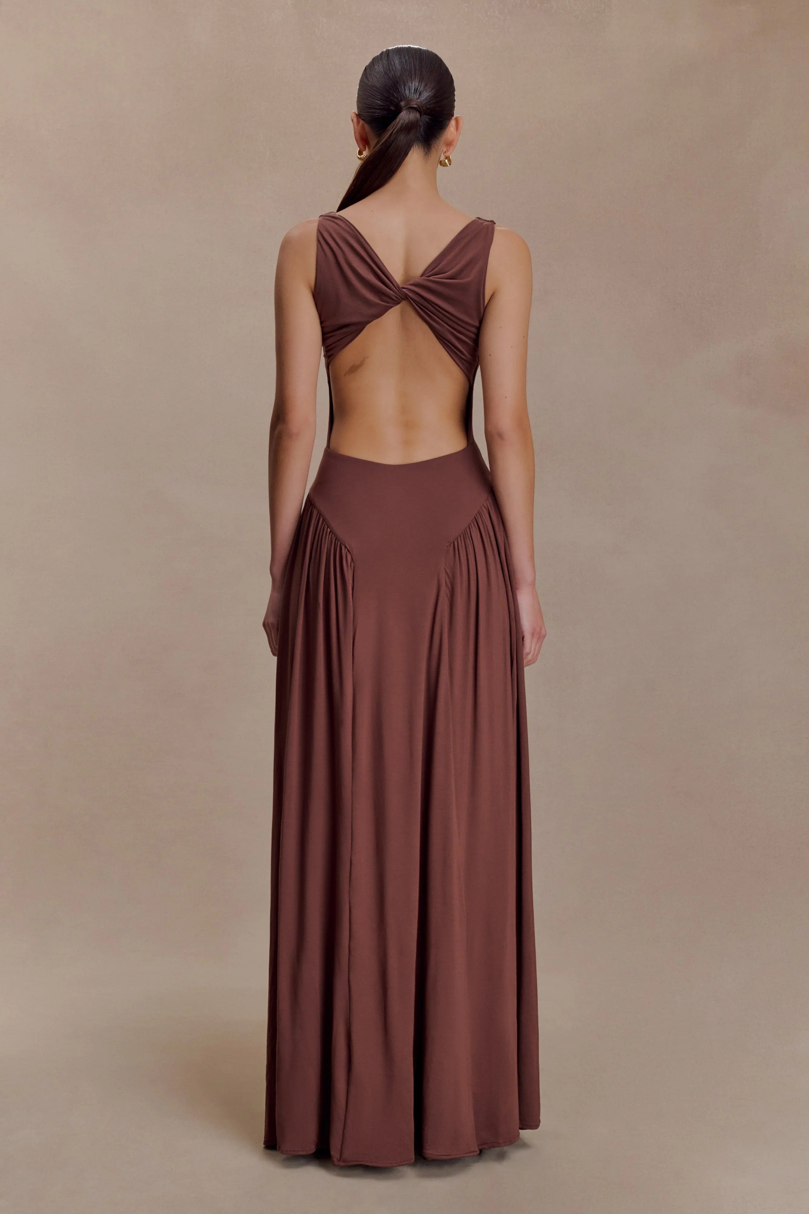 Marnie Modal Sleeveless Maxi Dress Chocolate