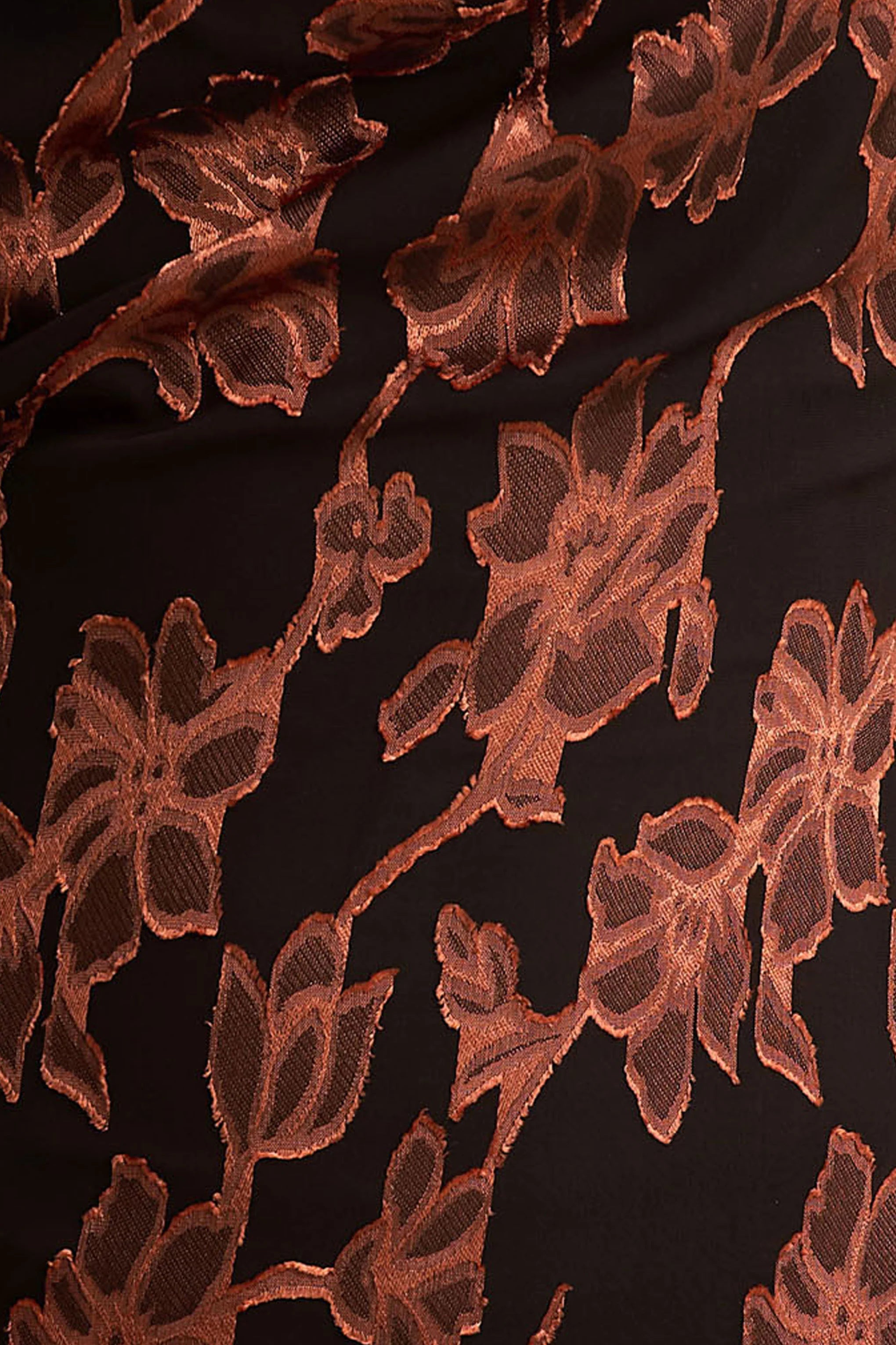 Mar Black And Rust Cowl Neck Maxi Dress With Bow Detail