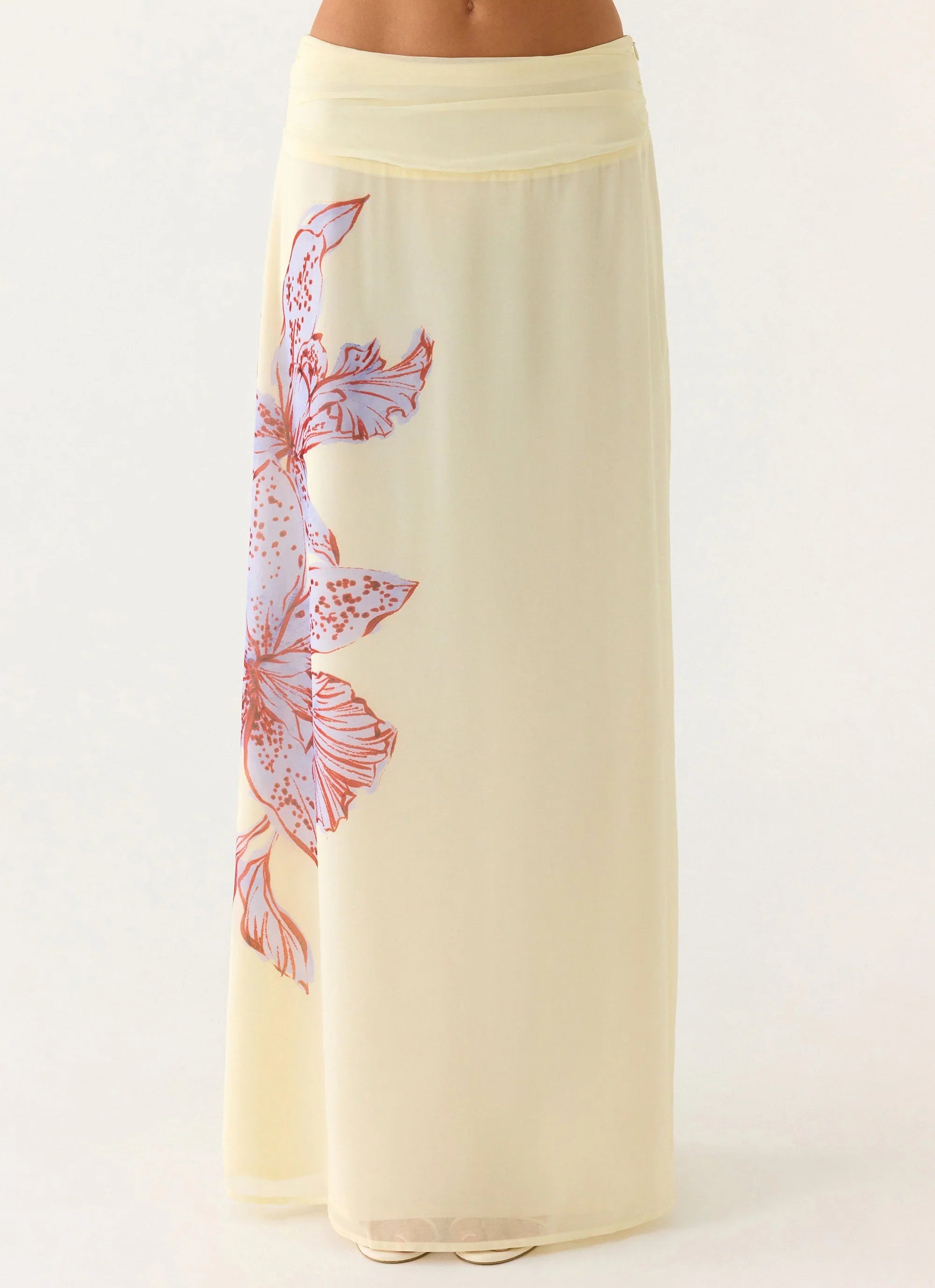 Blushing Bloom Maxi Skirt Violet Blossom