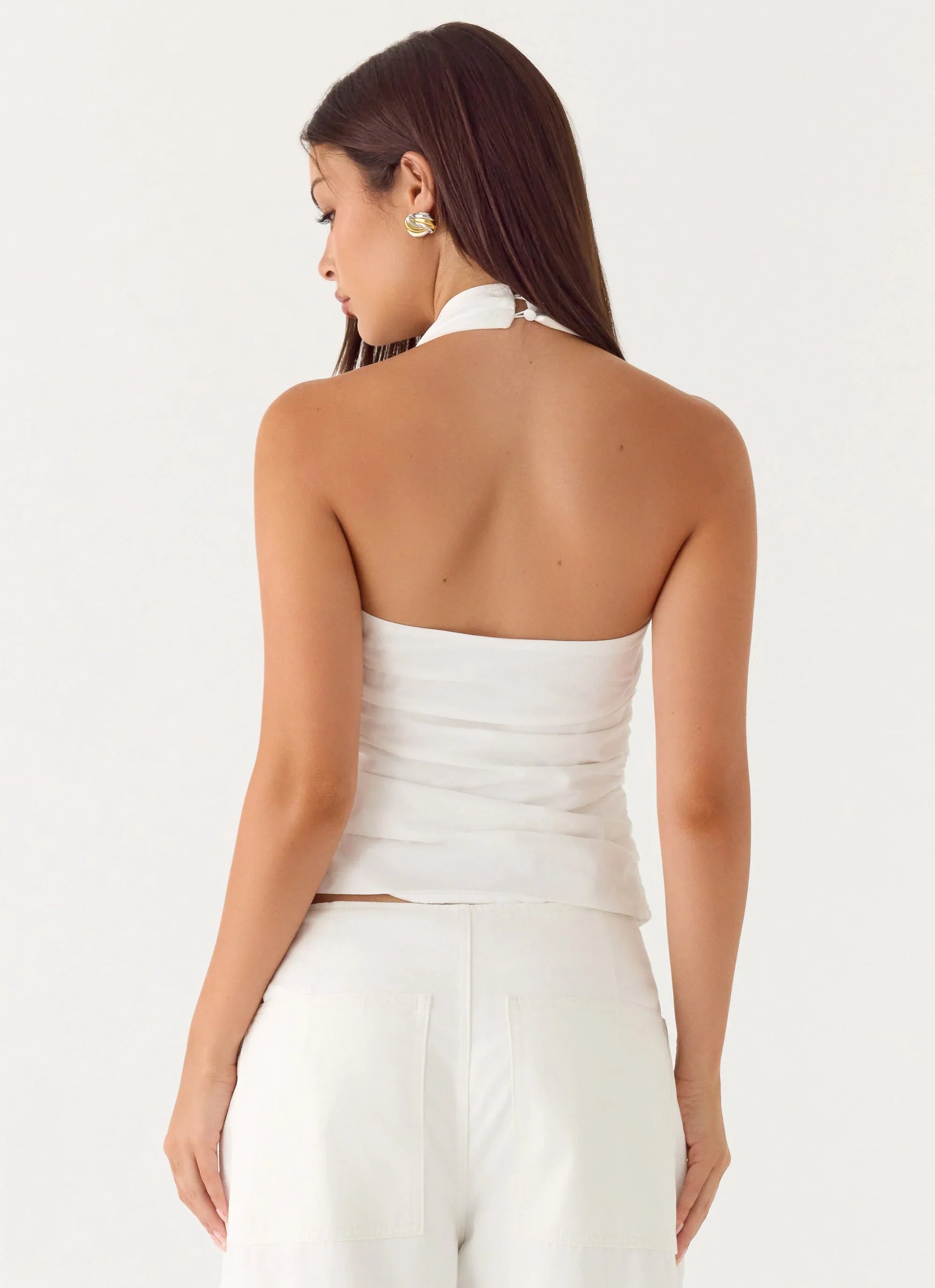 Seethal Halter Top White