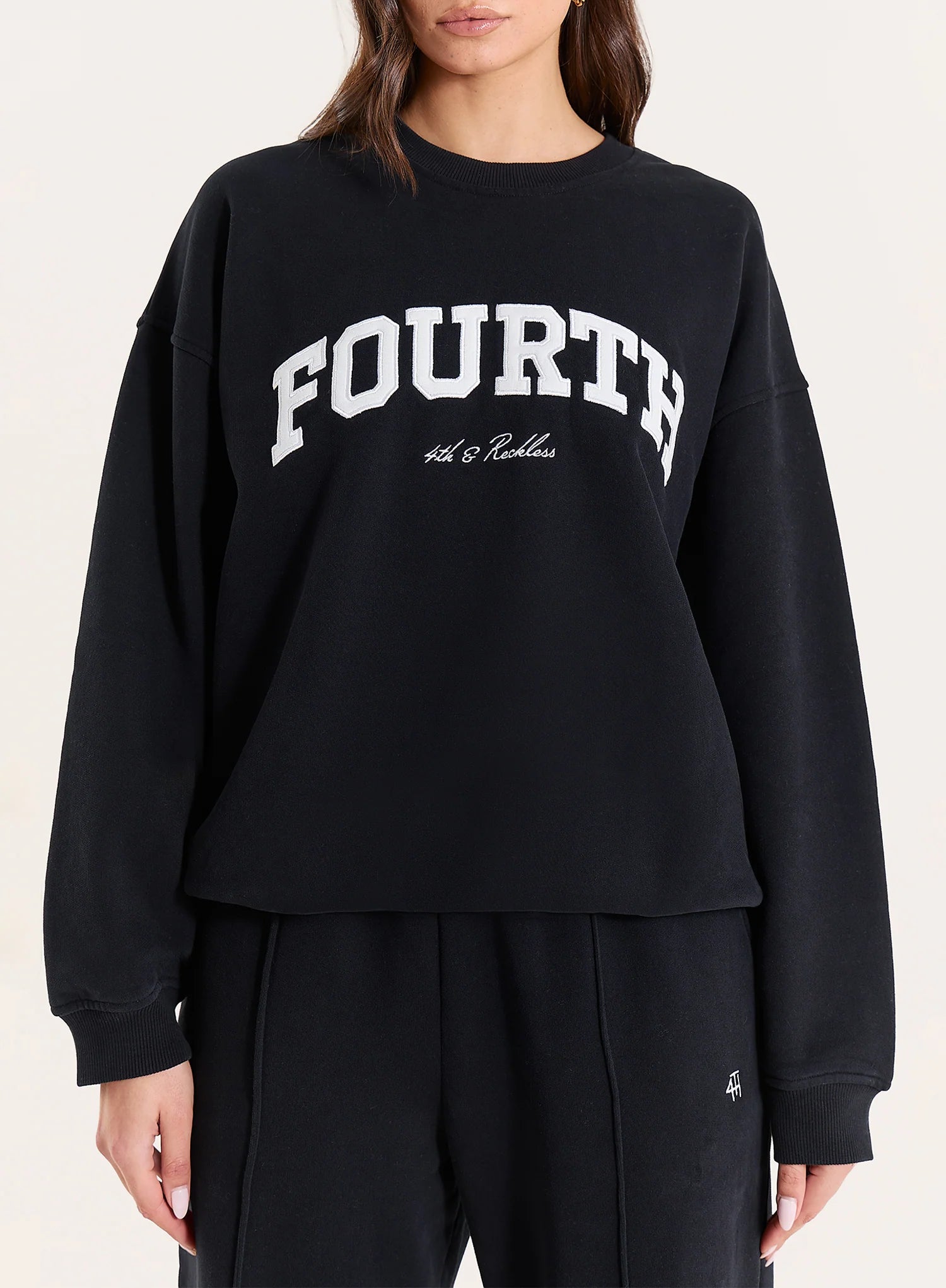 Black Fourth Branded Oversized Sweatshirt