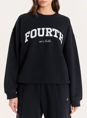 Black Fourth Branded Oversized Sweatshirt
