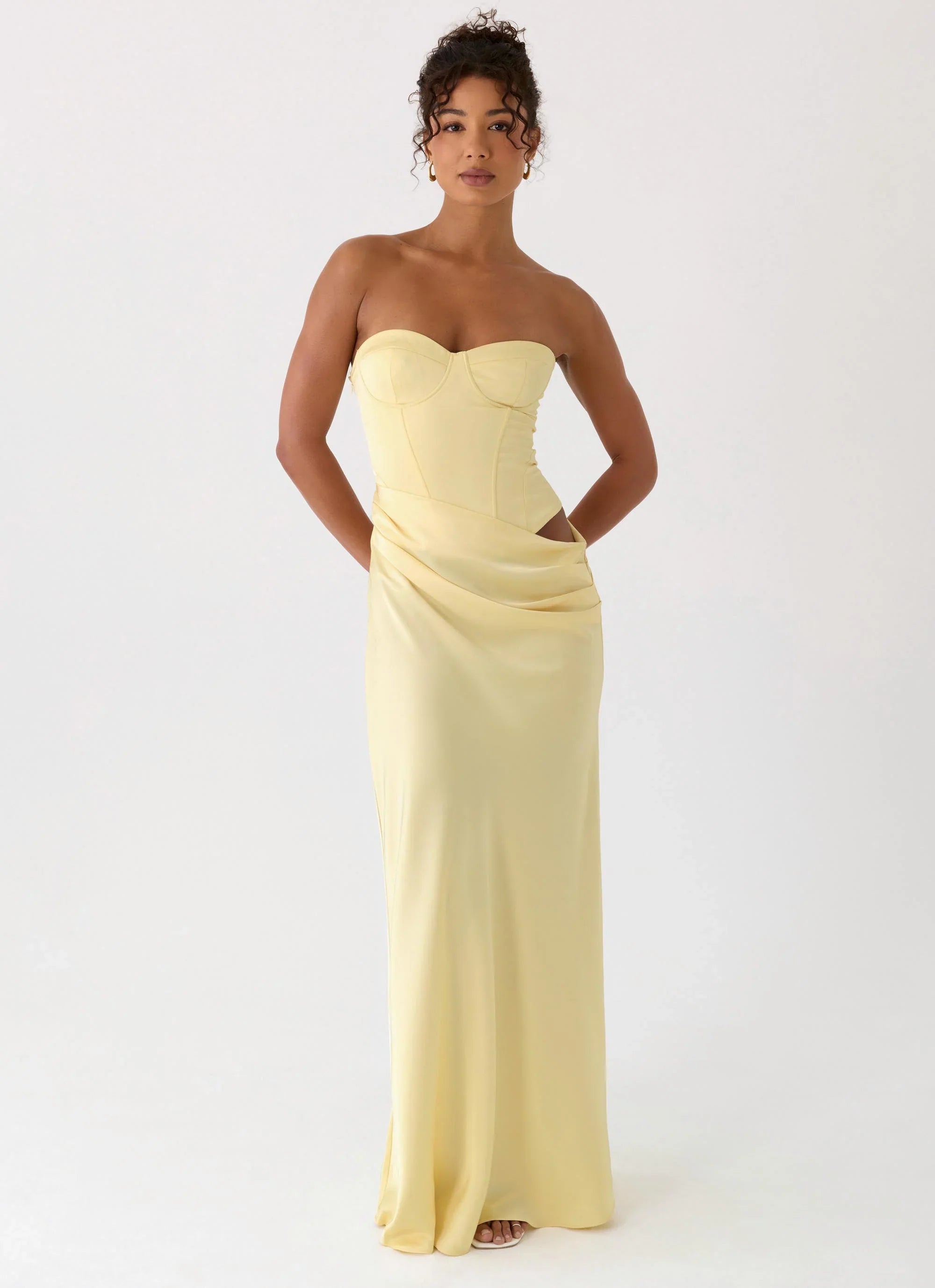 Emory Corset Maxi Dress Yellow