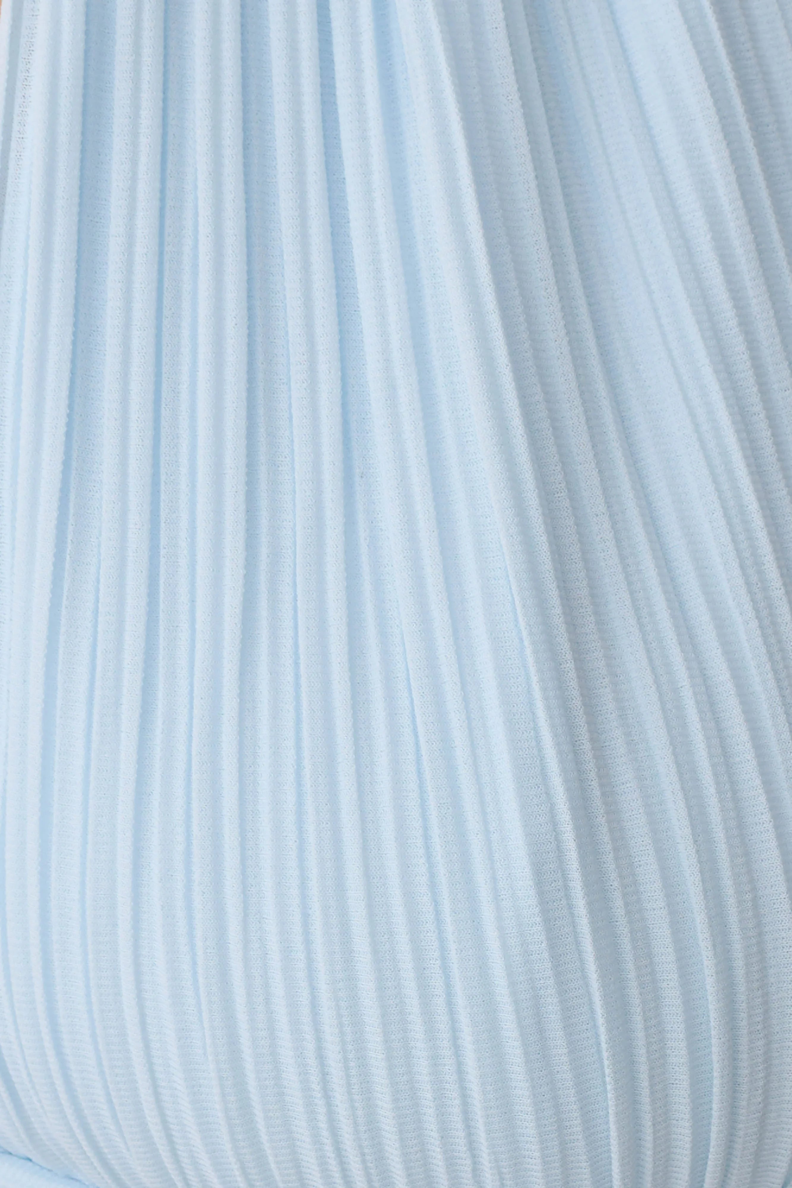 Amaris Sleeveless Plisse Halter Top Pale Blue