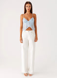 Glynne Frill Top Baby Blue