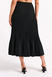 Twyla Pleated Suiting Maxi Skirt Black