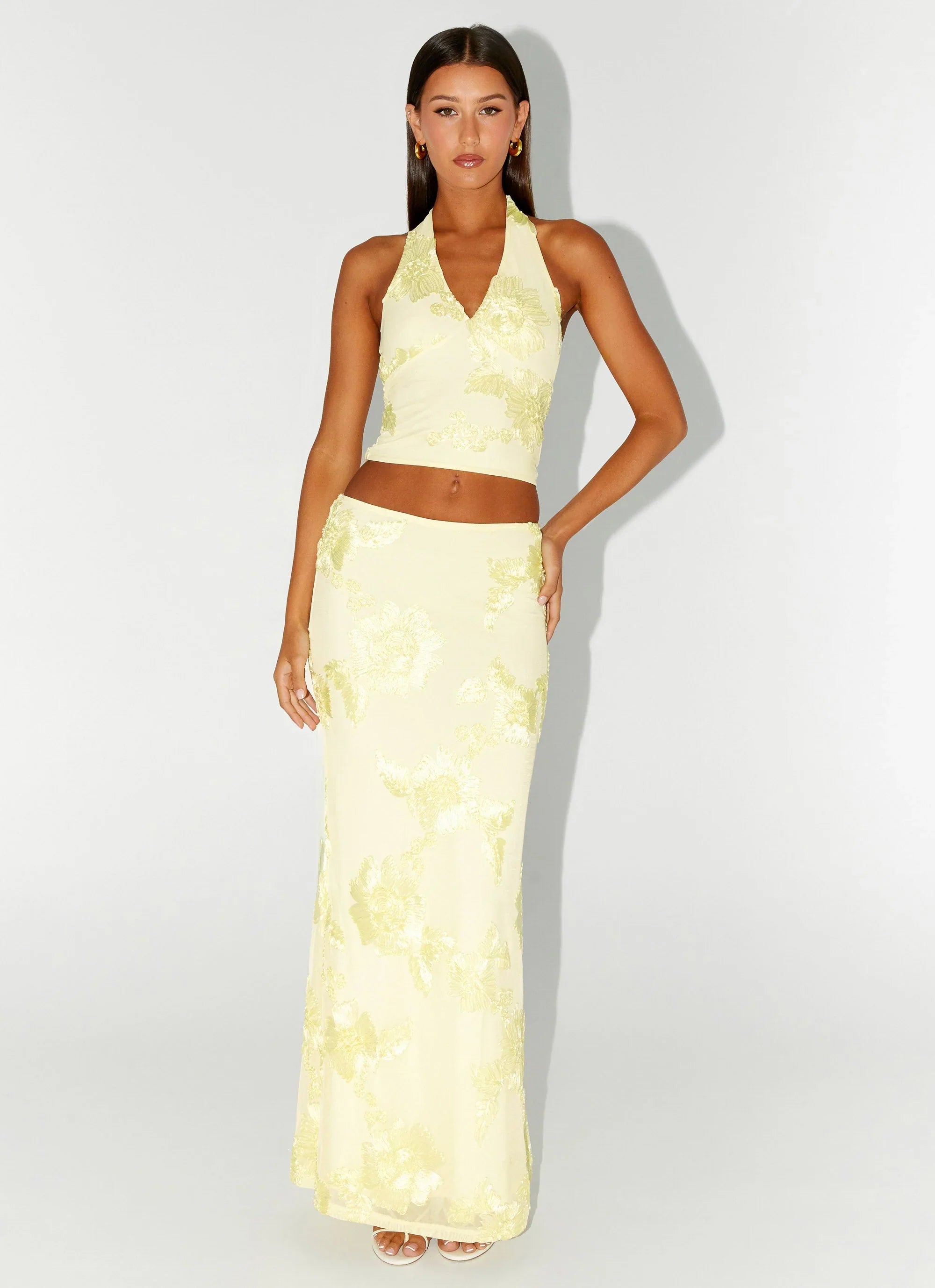 Radiate Maxi Skirt Yellow