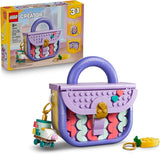 LEGO Creator 3 in 1 Art Fashion Bag with Storage 31391 Building Toys for Girls Boys Ages 8 3 Building Options Bedroom or Desk Decor 272 pieces Gift for Birthdays