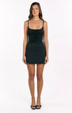 Denzel Black Ruched Mini Dress
