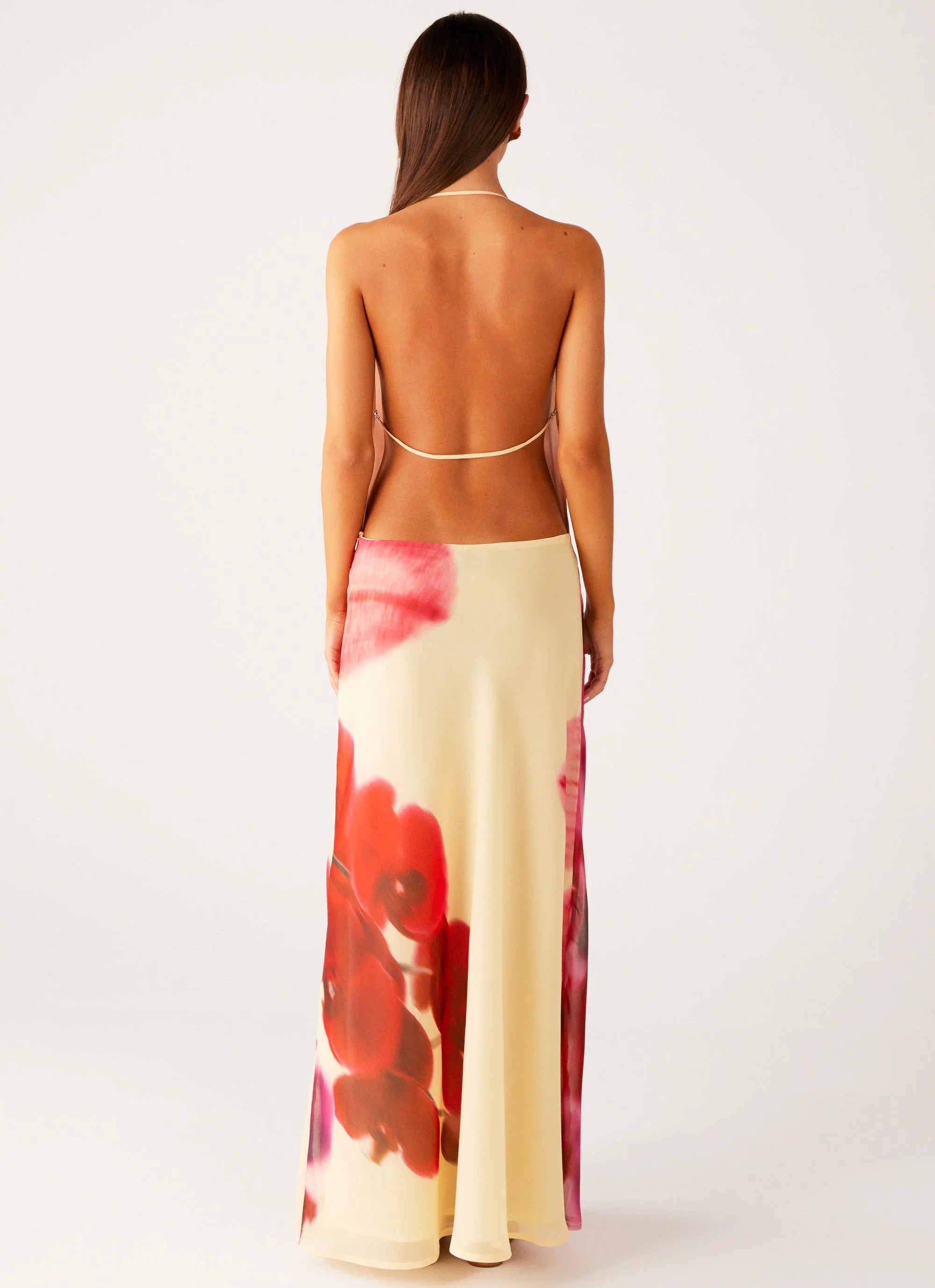 Morning Crush Cowl Maxi Dress Yellow Bloom