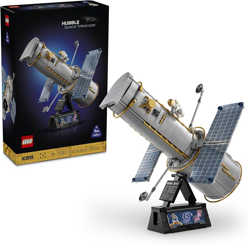 LEGO Icons Hubble Space Telescope 11382 Building Sets for Adults Ages 18 Space Model Decor Home Office or Book Shelf Display 1252 pieces Gift Idea