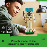 LEGO Minecraft The Skeleton 21594 Building Toys for Boys Girls Ages 10 Display for Bedroom 502 pieces Gift for Gamers