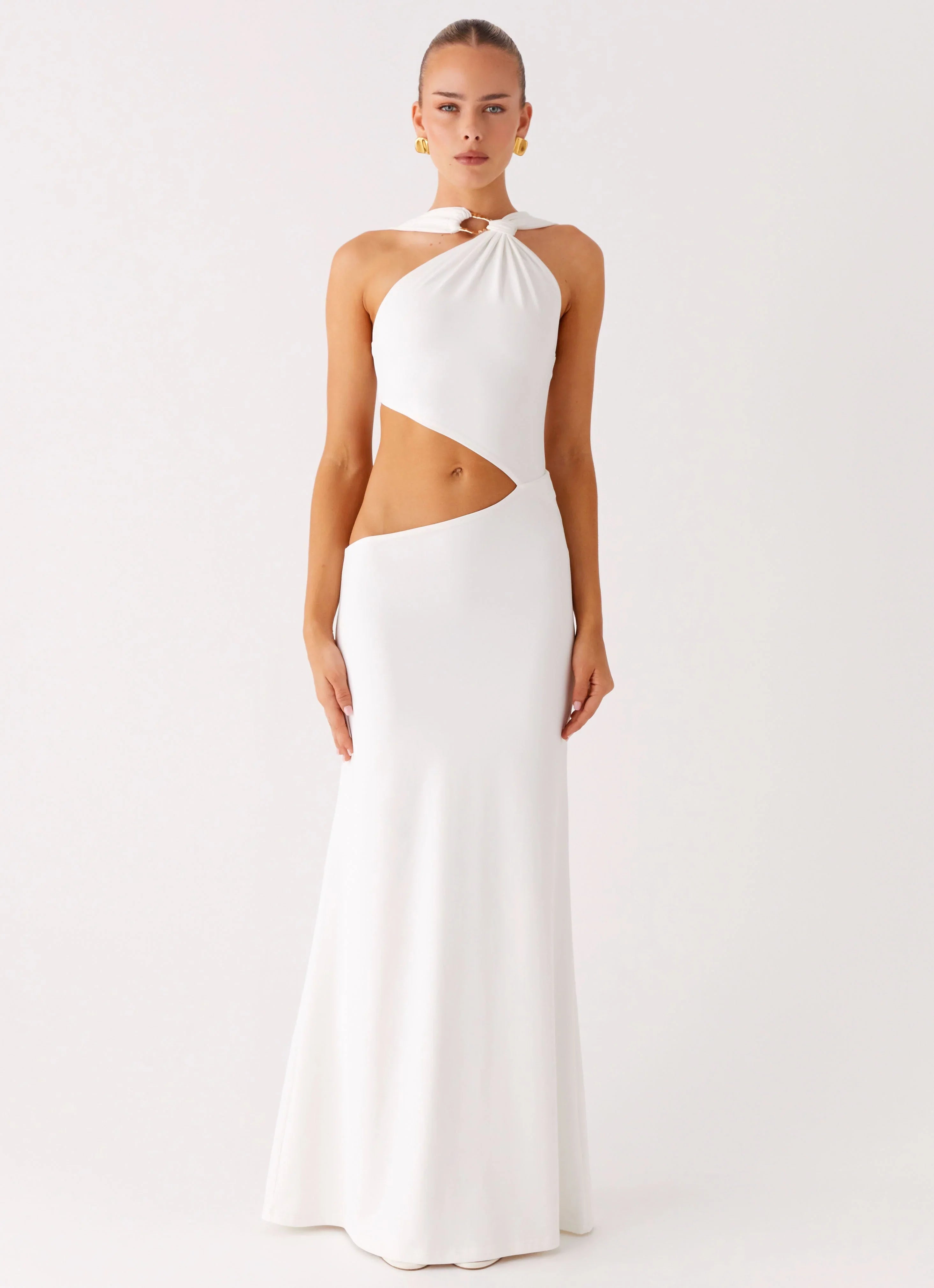 Juliander Knot Maxi Dress White