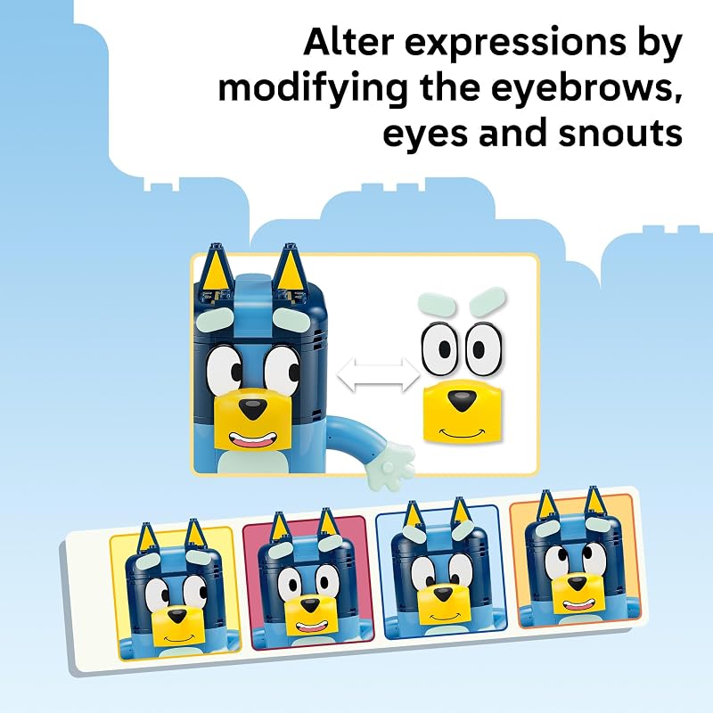 LEGO Bluey Brick Built Bluey Family Building Toy for Girls Boys Ages 5 Figures for Play or Display Kids Bedroom or Desk Decor Gift for Birthdays 11217
