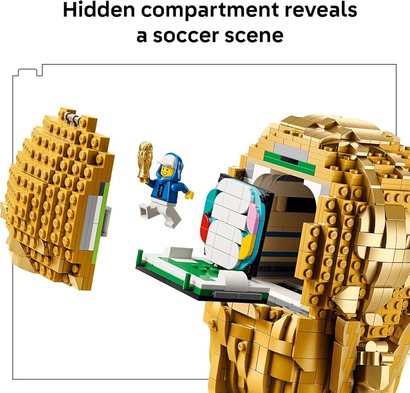 LEGO Editions FIFA World Cup Official Trophy Building Set Kit for Display in Bedroom Home Office Book Shelf Soccer Fans Collectible W World Cup 2026 Minifigure Gift for Birthdays 43020