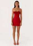Patsie Strapless Mini Dress Red