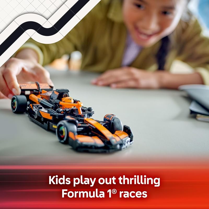 LEGO Speed Champions McLaren F1 Team MCL38 Race Car Toy Building Set for Kids Boys Girls Ages 10 Toy Car for F1 Fans Gift Idea for Birthday 77251