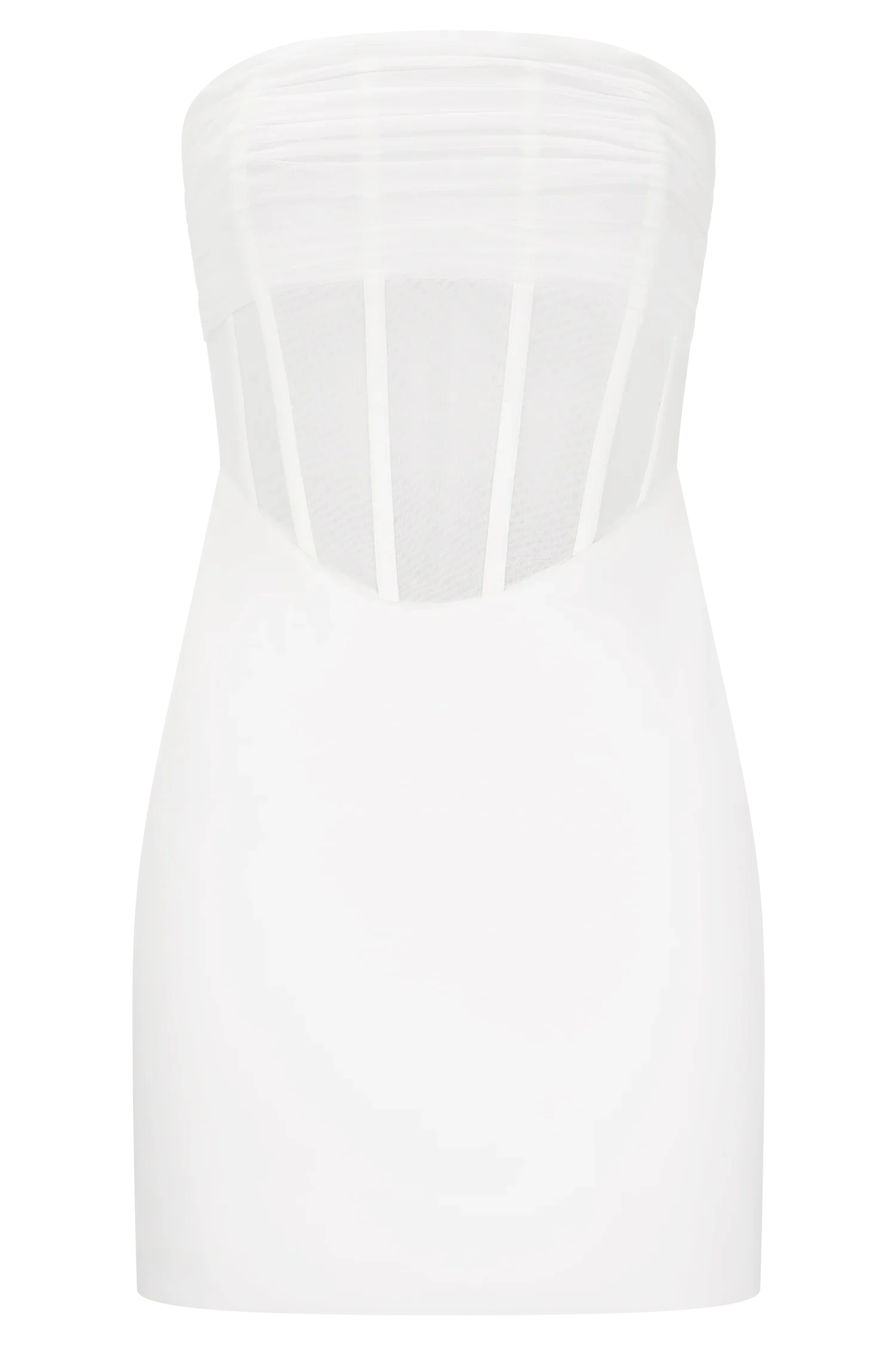 Palmer Mesh Corset Mini Dress Ivory