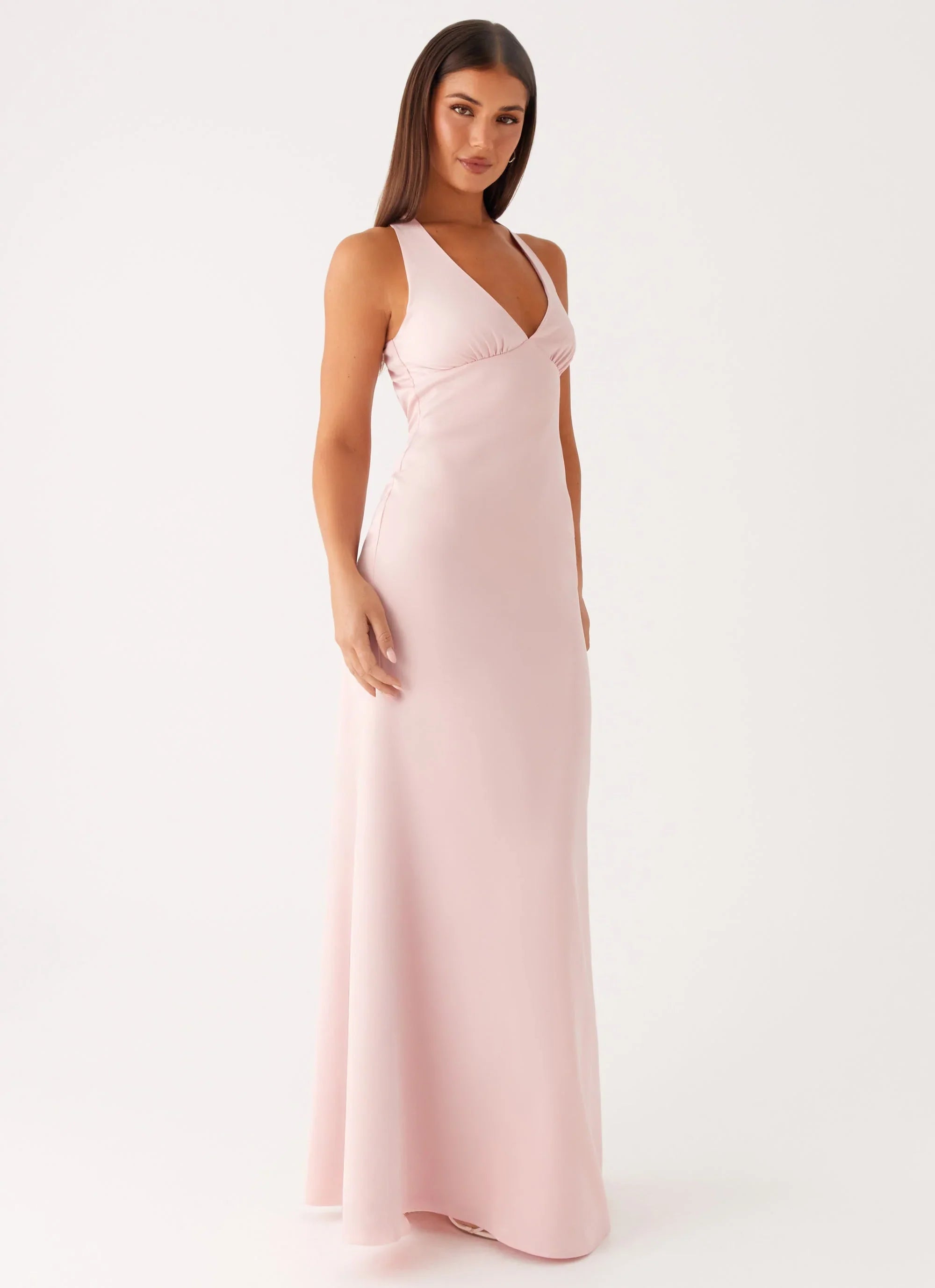 Desi Halterneck Maxi Dress Pink