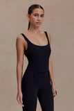 Blanca Stretch Crepe Cami Top Black
