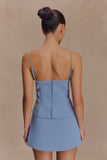 Jaime Spaghetti Strap Suiting Top Ocean Blue