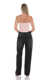 Mid Rise Baggy Jeans in Black