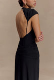 Analia Chiffon Maxi Dress Black