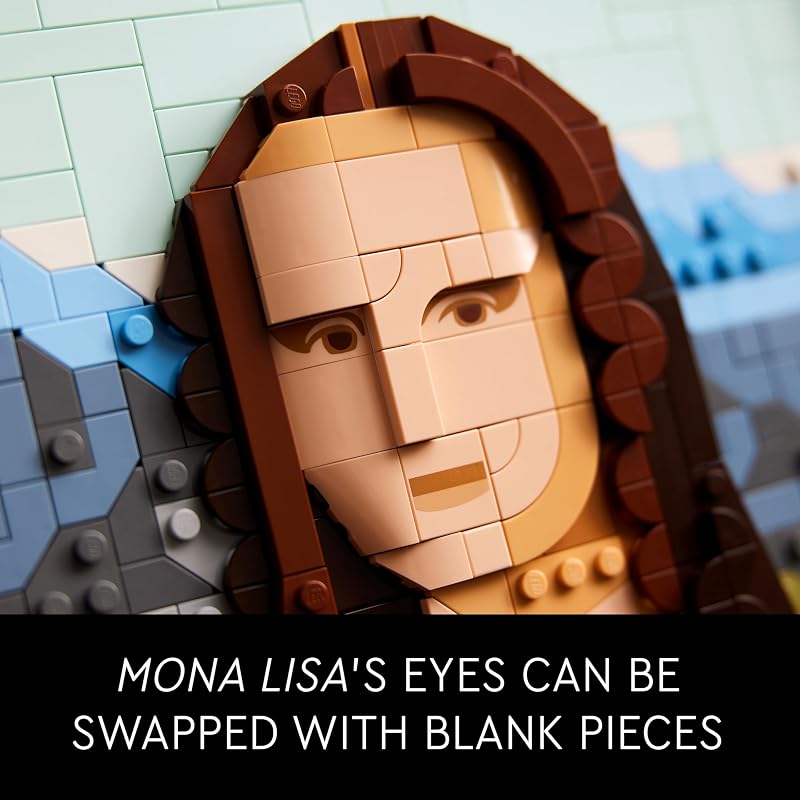 LEGO Art Mona Lisa Building Set Leonardo da Vinci wall Display Ages 18 DIY Crafts for Men Women Great for Puzzle Lovers Birthday Gift idea Includes Detachable Frame 31213