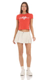 Hollywood Graphic T Shirt in Red
