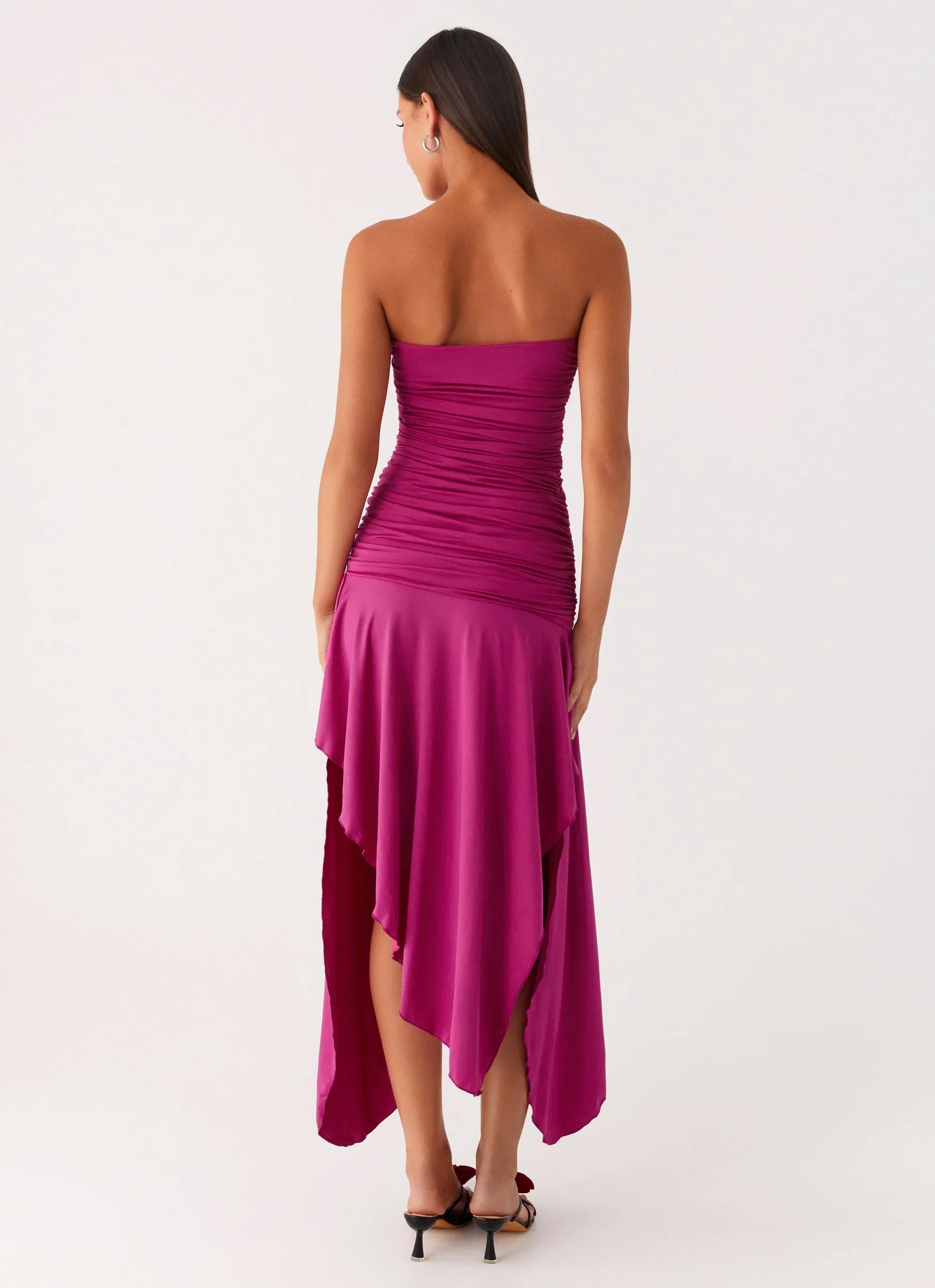 Ora Strapless Maxi Dress Fuchsia
