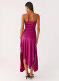 Ora Strapless Maxi Dress Fuchsia