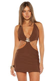 Foxy Brown Chain Detail Mini Dress